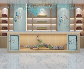 New Chinese Style Reception Desk-ID:237329011