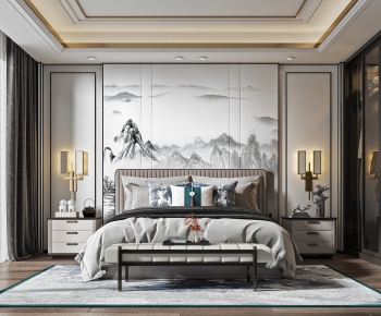 New Chinese Style Bedroom-ID:125931984