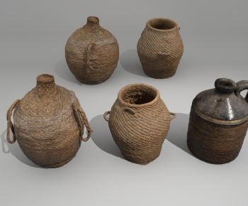 Modern Wabi-sabi Style Clay Pot-ID:885041001