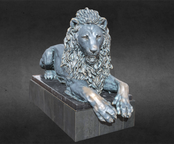 中式狮子雕塑-ID:644850025