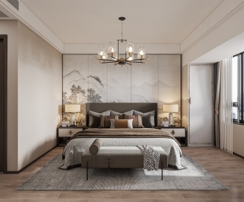 New Chinese Style Bedroom-ID:569912915