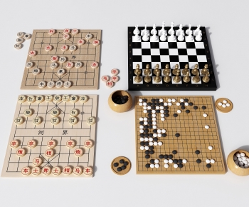 现代中国象棋，围棋，国际象棋组合-ID:133928064