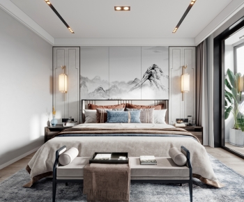 New Chinese Style Bedroom-ID:856163023