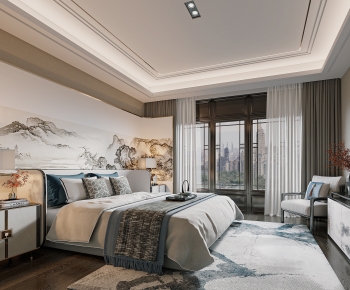 New Chinese Style Bedroom-ID:154130944