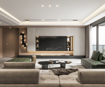 Modern A Living Room-ID:503879075