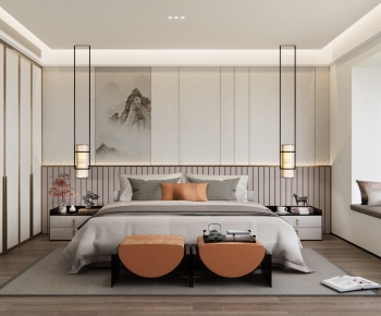 New Chinese Style Bedroom-ID:584733962