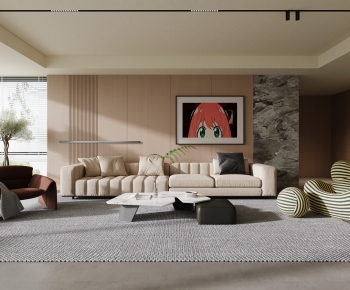 Modern A Living Room-ID:601152903