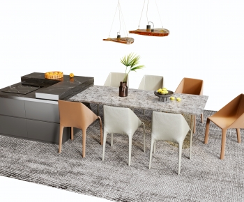 Modern Dining Table And Chairs-ID:729278096