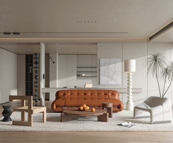 Wabi-sabi Style A Living Room-ID:523487096