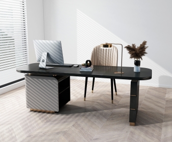 Modern Computer Desk And Chair-ID:239625938