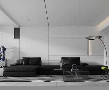 Modern Wabi-sabi Style A Living Room-ID:610039952