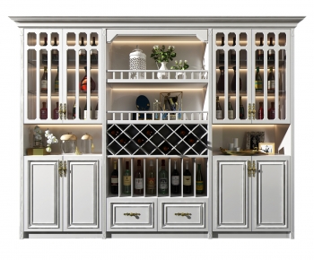 Simple European Style Wine Cabinet-ID:136854896