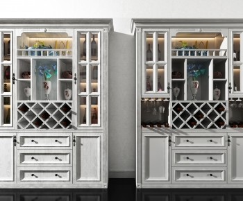 Simple European Style Wine Cabinet-ID:222315073