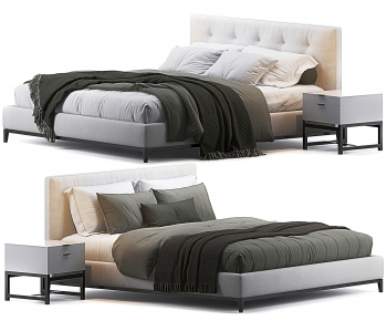 Modern Double Bed-ID:547330473