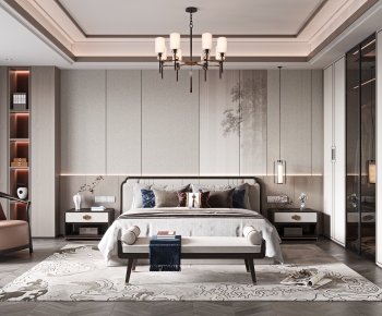 New Chinese Style Bedroom-ID:607353936