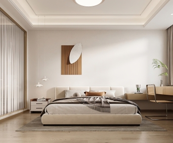 Modern Wabi-sabi Style Bedroom-ID:448962935