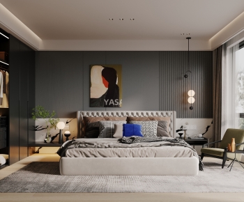 Modern Wabi-sabi Style Bedroom-ID:358714109