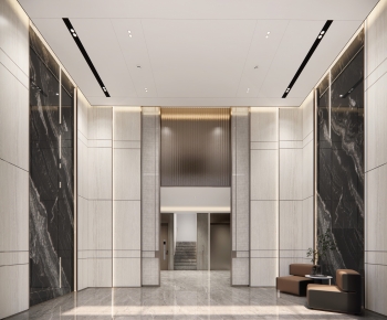 Modern Office Elevator Hall-ID:382152081