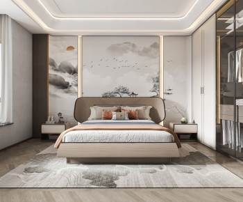 New Chinese Style Bedroom-ID:206481936