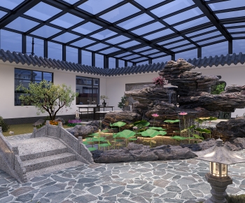 New Chinese Style Courtyard/landscape-ID:702085979