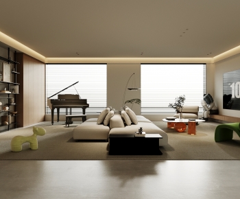 Wabi-sabi Style A Living Room-ID:750503063