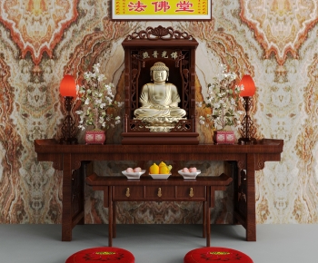 New Chinese Style Buddhist Niche-ID:468081957