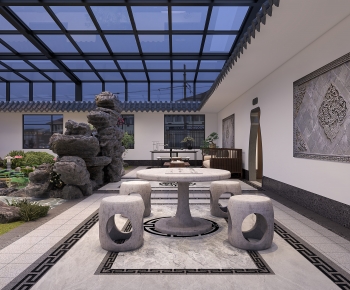 New Chinese Style Courtyard/landscape-ID:883147954