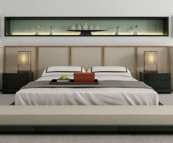 New Chinese Style Double Bed-ID:508930723