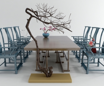New Chinese Style Dining Table And Chairs-ID:890999087