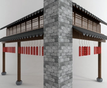 Chinese Style Ancient Architectural Buildings-ID:721317059
