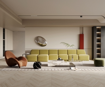 Wabi-sabi Style A Living Room-ID:730117089