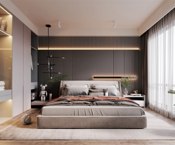 Modern Wabi-sabi Style Bedroom-ID:903821952