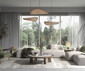 Wabi-sabi Style A Living Room-ID:707063911
