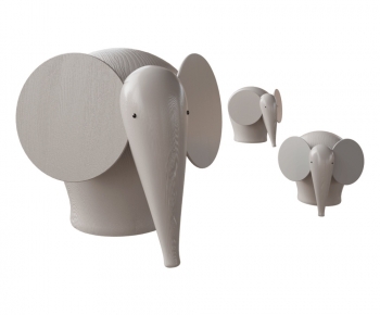 现代大象雕塑摆件-ID:669173969