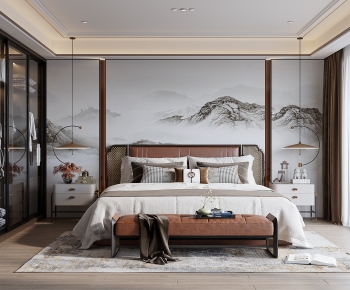 New Chinese Style Bedroom-ID:315680539