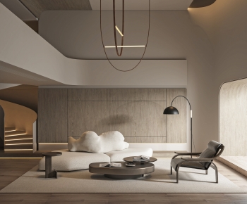 Modern Wabi-sabi Style A Living Room-ID:598999022