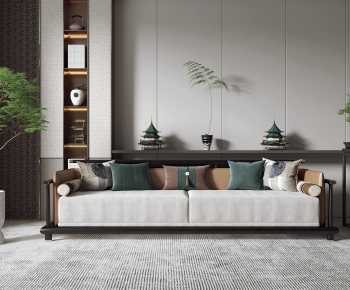 New Chinese Style A Sofa For Two-ID:369389068