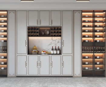 New Chinese Style Wine Cabinet-ID:868258955