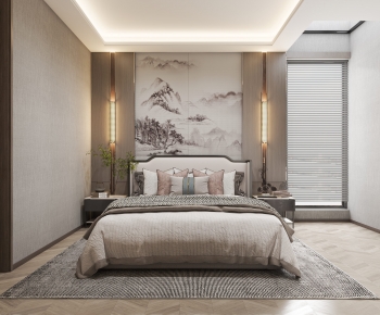 New Chinese Style Bedroom-ID:176200936