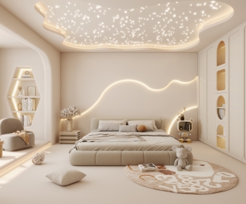 Wabi-sabi Style Bedroom-ID:996951107