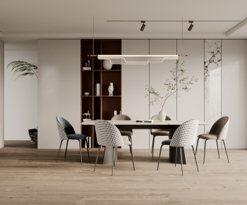 Modern Wabi-sabi Style Dining Room-ID:852850919