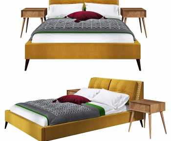 Nordic Style Double Bed-ID:962322008