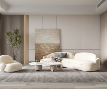 Modern Wabi-sabi Style A Living Room-ID:383620021