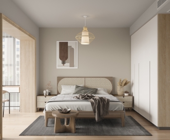 Wabi-sabi Style Bedroom-ID:753582958