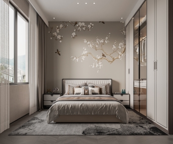 New Chinese Style Bedroom-ID:639295105