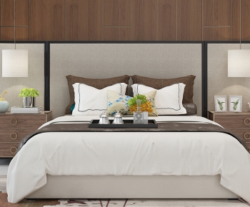 Modern Double Bed-ID:151277079