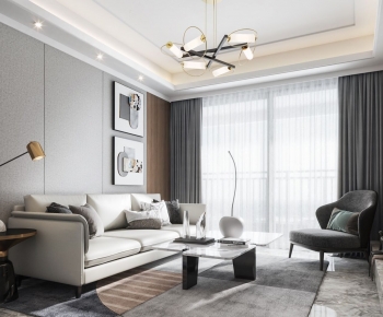 Modern A Living Room-ID:910857929