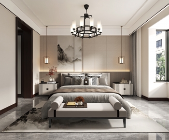 New Chinese Style Bedroom-ID:327912098