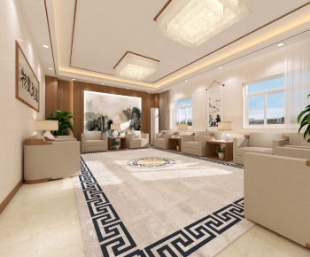 New Chinese Style Office Living Room-ID:621488094