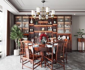 New Chinese Style Dining Room-ID:532156941